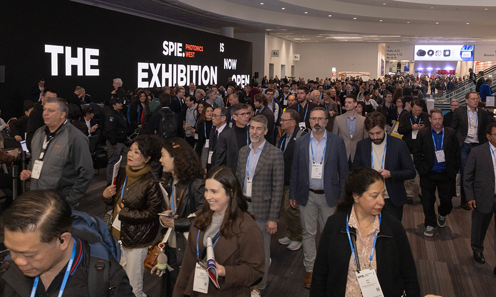 Attendees of the 2026 SPIE Photonics West fill the Moscone Center, where nearly 1,600 exhibitors showcased their products.