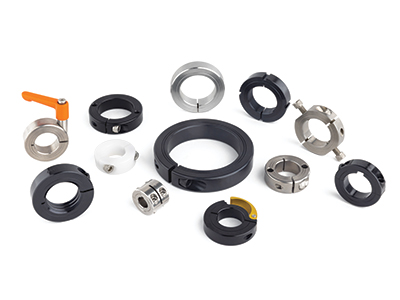 Shaft collars designed and manufactured by Ruland with superior fit, finish, and holding power.