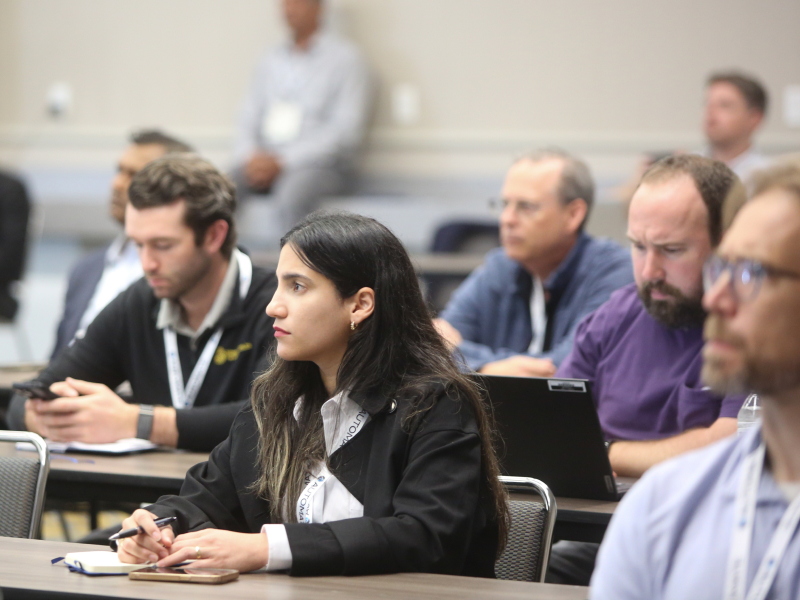 Attendees learn in a classroom setting during the paid conference portion of Automate.