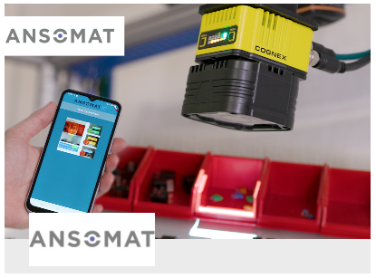 Ansomat camera inspecting small parts and operating from mobile phone