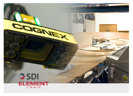 SDI Element Logic camera detecting items on logistics production line